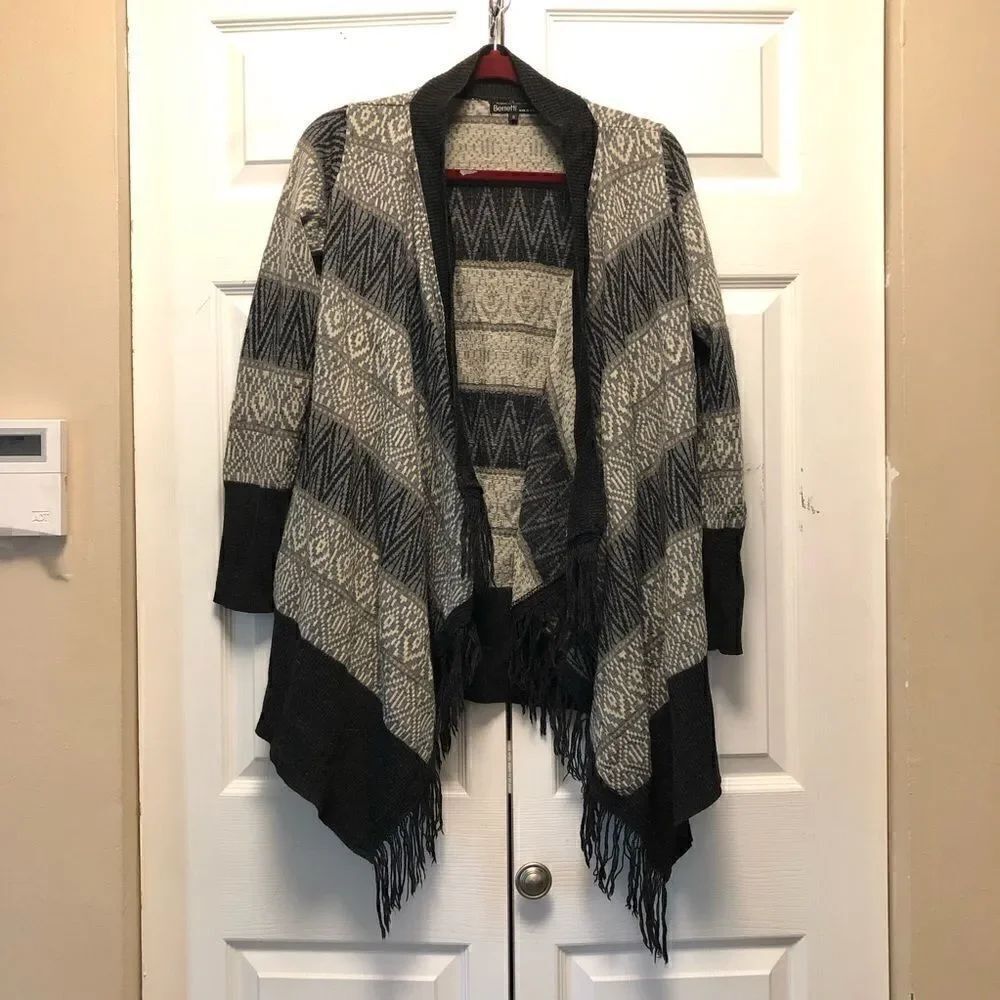 Beretti Wool Fringe Cardigan